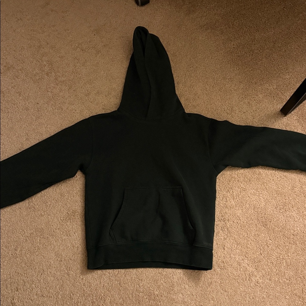 Aritzia Dark Forest Green Sweat-fleece hoodie
